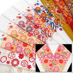 半襟 刺繍 半衿 振袖 成人式 菊 梅 花 市松 縞 古典 日本製 白 金 赤 黒 レディース 卒業式 袴 フォーマル シルエリー 送料無料 t748