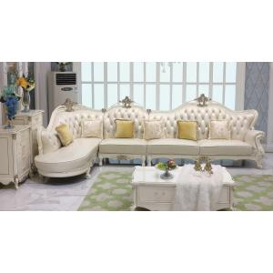 2/25まで最大15％お値引！条件は要問い合わせ！KT-268SF　彫刻付き本革コーナーソファ