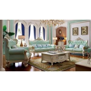 2/25まで最大15％お値引！条件は要問い合わせ！カワイイ！ゴージャス！彫刻付き高級本革ソファ2点セット(1P+2P) KT-802SF