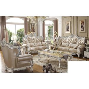 2/25まで最大15％お値引！条件は要問い合わせ！KT-8810SF　彫刻付き本革ソファ3点セット(単品購入も可能)