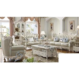 2/25まで最大15％お値引！条件は要問い合わせ！KT-8819SF　彫刻付き本革ソファ3点セット(単品購入も可能)