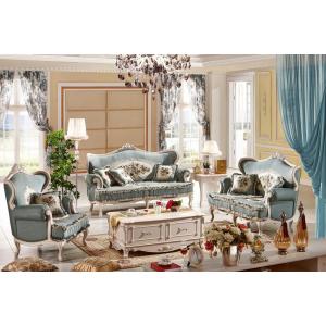 2/25まで最大15％お値引！条件は要問い合わせ！NEW-KM-SOFA　彫刻付きファブリックソファ3点セット