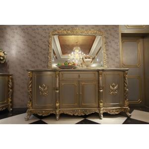 2/25まで最大15％お値引！条件は要問い合わせ！手彫彫刻付高級鏡付きサイドボード XT-H869SB