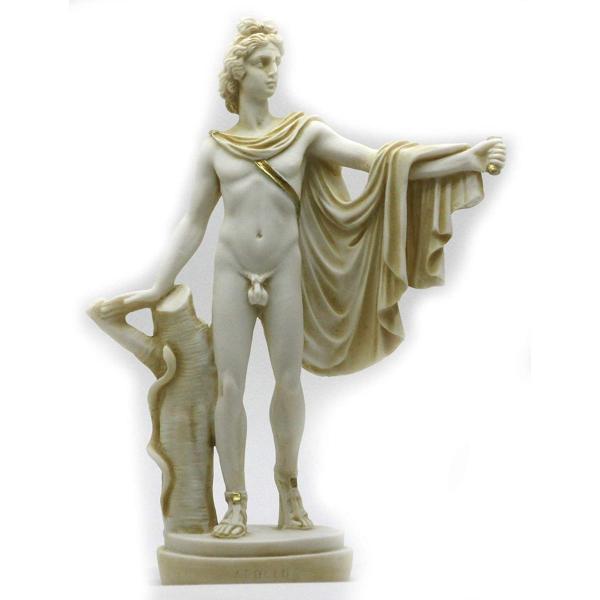 古代ギリシャ 音楽の神、ベルヴェデーレのアポロン（ルーブル美術館蔵） 男性ヌード アラバスター 大理...