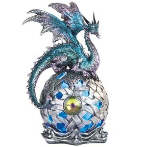 ブロンズ製ドラゴン彫刻 約30cm 高さ 約30cm ブロンズ風 マーリン彫像 彫刻/ アーサー王と円卓