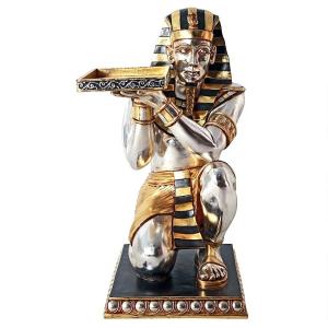 ウアジェト古代エジプト壁ミラー（鏡）コブラ彫刻壁 突き出し燭台彫像
