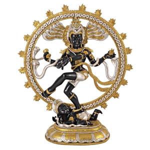 踊るシヴァ神　ヒンドゥー教彫刻 置物 インド吉祥者 シバ神像　エスニックオブジェ 東洋彫刻 芸術品 輸入品