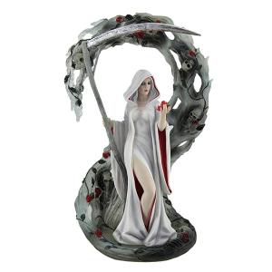 魅惑的な海の妖精 漁網ネットを着たマーメイド人魚彫像 ダーク