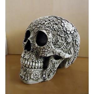 頬杖をついて考え中の中世教会 「考えるガーゴイル」像 ストーン風