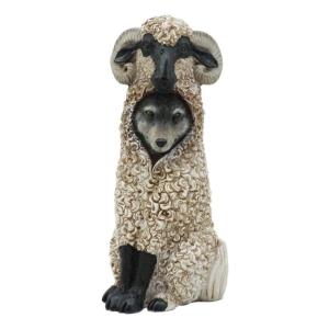 リアルなミニチュアシュナウザー子犬の彫像高さ15.9cm動物犬