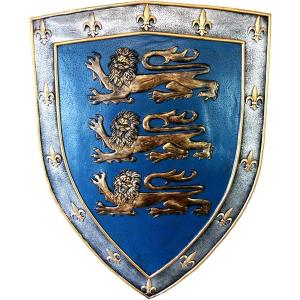 イングランド 王家のライオン 紋章 壁彫刻 英国王室 彫像