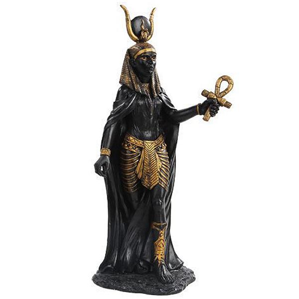 古代エジプト神話 ハトホル神 置物彫刻 高さ約28cm/ 愛と美の女神 ピラミッド 神殿[輸入品