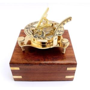 MAH製 アストロラーベ 真鍮製 六分儀、コンパス付き ハード