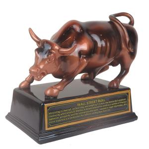 ウォールストリート株式市場 から公式に認可されたブロンズ風 チャージング・ブル/ウォールストリート ブル彫像