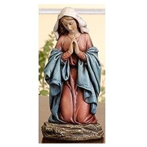 美しいお顔の、祈る聖母マリア様 レジン製 彫像 彫刻 高さ約17ｃｍ/ カトリック教会 祭壇(輸入品)｜romando