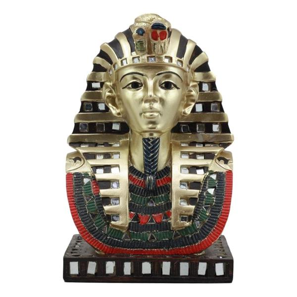 古代エジプトのファラオ ツタンカーメン王 黄金の仮面 胸像 彫像 彫刻（輸入品）