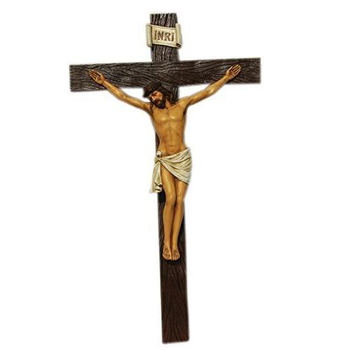 イエス・キリストの十字架 高さ 約77ｃｍ 十字架 宗教用彫刻 彫像（輸入品）