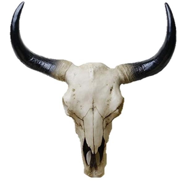 大きさ約43ｃｍ サウス・ウエスタン カウスカル（牡牛）頭骨 レプリカ ウォールハンギング壁彫刻（輸...