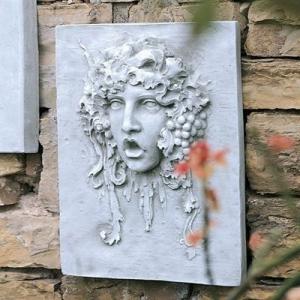 酒 葡萄の神 ヴァッパ(婆敷) バッカス神 イタリアンスタイルの壁の彫刻 ガーデン彫像/ ワインバー...