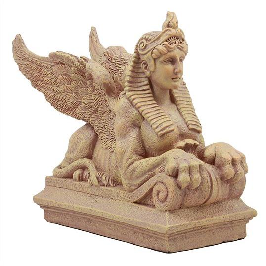 古代エジプト彫刻 プトレマイオス王朝時代 スフィンクス像 神々とファラオを守護 彫像（輸入品）