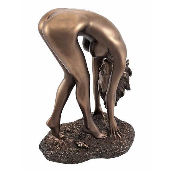 美しいポーズの女性像 裸体彫刻 セクシー ブロンズ風 彫像/アート美術品 書斎 プレゼント カフェ ...