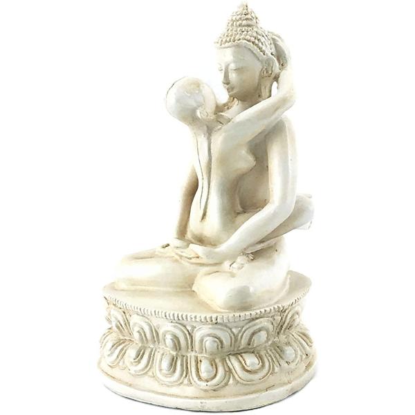 チベット仏教 ヤブユム歓喜仏 仏陀 タントラ 彫像 彫刻 大理石風 高さ 約15ｃｍ/ 大樂 曼荼羅...