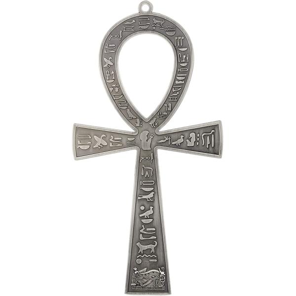 古代エジプト 金属風アンク十字架（アンティークシルバー風）彫像/ 生命力のシンボル (輸入品)