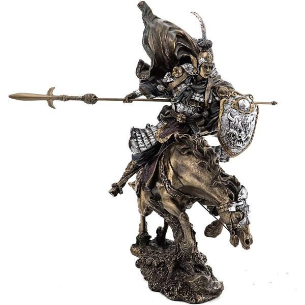 趙雲子龍 三国志演義 ブロンズ風彫像 百花三国志 正子公也 原画 彫刻/ 吉川英治（輸入品