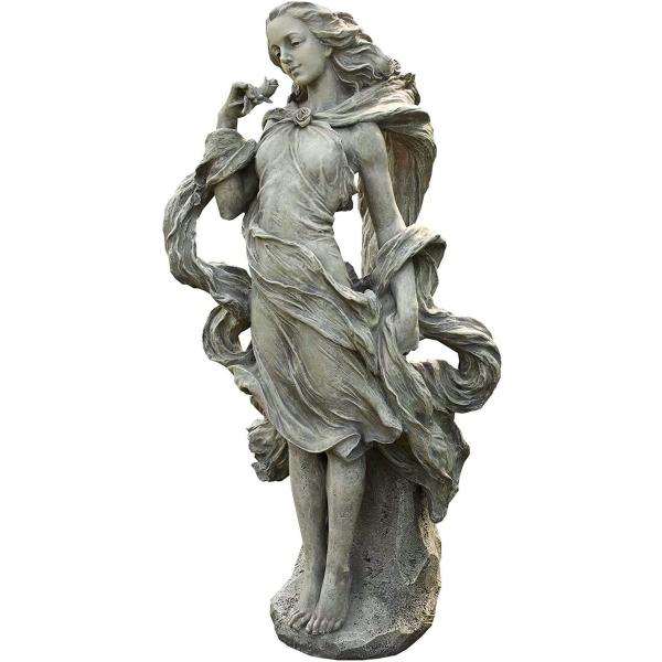 ナプコ製 風の庭の少女像、高さ 91ｃｍ置物彫像 彫刻/ ガーデニング 庭園 作庭 新築祝い 芝生 ...