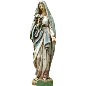 百合の庭の、祝福された聖母マリア彫像 彫刻/ プレゼント贈り物(輸入品)｜romando