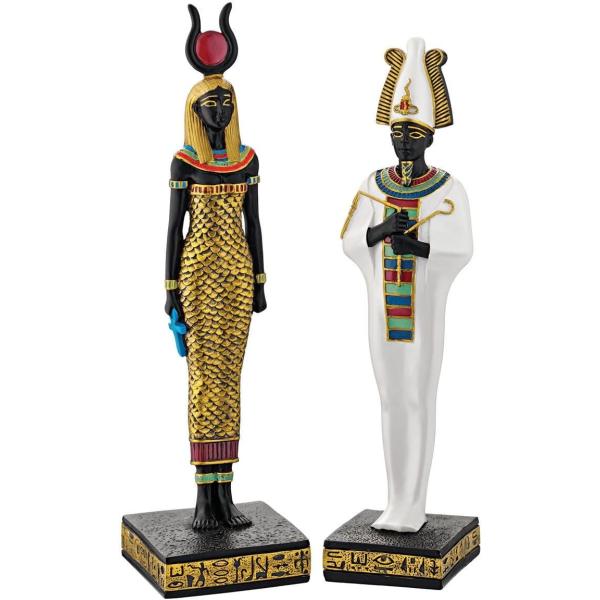 古代エジプト　オシリスとハトホルの神像 彫像 アート彫刻フィギュア リビング 書斎 贈り物(輸入品