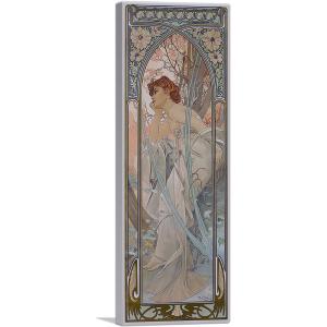 アルフォンス・ミュシャ作 レヴェリー・デュ・ソワール 1899年 キャンバス アート プリント壁装飾...