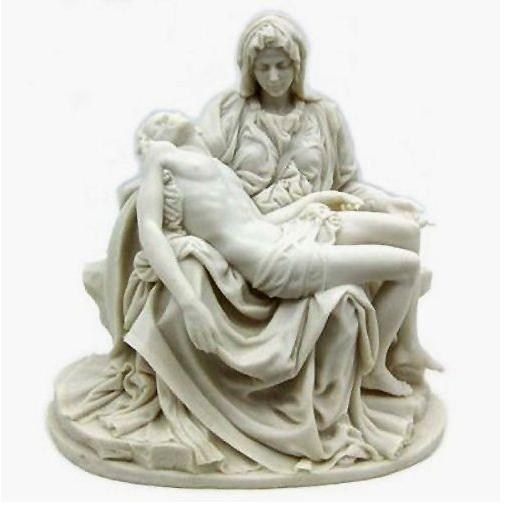 ピエタ 大理石風仕上げ彫像 サンピエトロ大聖堂 ルネッサンス彫刻 ミケランジェロ作 輸入品