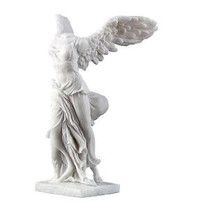ルーブル美術館 サモトラケのニケ 翼のある勝利の女神 ナイキの彫刻 大理石風彫像 プレゼント 贈り物...