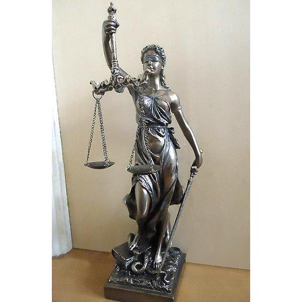 正義の女神テミス彫像； 法律の正義を象徴する彫像、ブロンズ風彫刻 弁護士オフィス 司法修習生(輸入品
