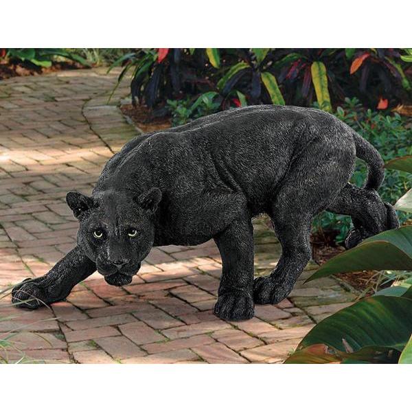 黒豹 クロヒョウ ブラックパンサー ガーデン彫像 ピューマ シャドウプレデター/ サファリカフェ レ...