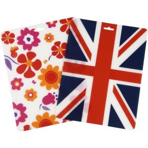 まな板シート 2枚セット 300x230mm 日本製 おしゃれな 花柄 ユニオンジャック イギリス国...