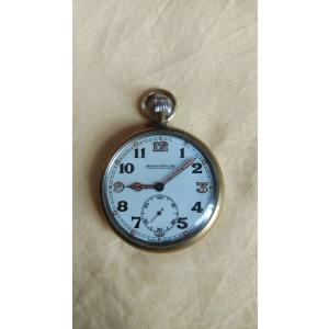 イギリス陸軍の古い懐中時計（ジャガールクルト製）　動作品｜romankan2