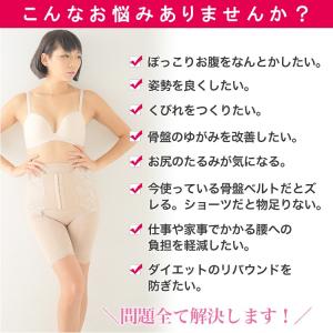 骨盤ガードル ロング丈 ズレずにがっちり補整 ...の詳細画像1