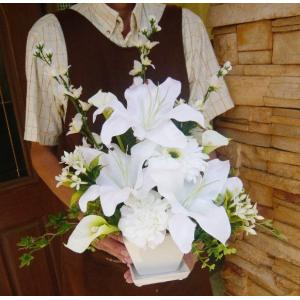 仏花 造花 仏壇の花 アレンジメント お供え ...の詳細画像5