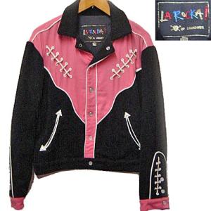 JOHNSONS / LA ROCKA ! VINTAGE LEATHER COAT W-Breasted RED ラロッカ