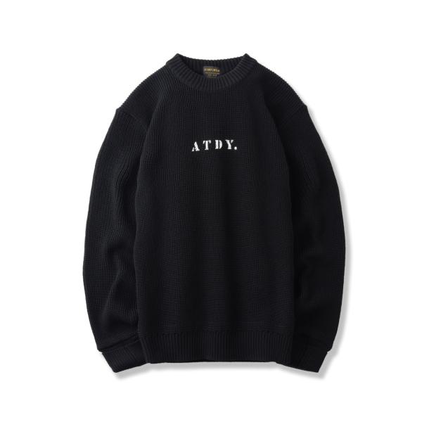 アットダーティ ジープ クルー ニット ブラック AT-DIRTY ATD JEEP CREW KN...