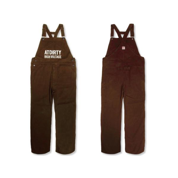 アットダーティ ハイ ボルテージ オール オーバーオール カーキ ブラウン AT-DIRTY HIG...