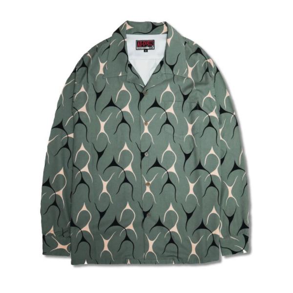 アットダーティ フレームス ロングスリーブ シャツ  AT-DIRTY ATD FLAMES L/S...