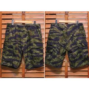 ファクト ショートパンツ タイガーカモ ショーツ 半ズボン FUCT SSDD TIGER CAMO SHORTS 6101 メンズ OLIVE｜romeoscafe