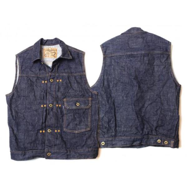 レッドテイル クロス デニム ベスト 4th ブルー RED TAiL Cross Denim Ve...