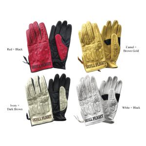 スカルフライト ボーン グローブ カラーベース SKULL FLIGHT BONE GLOVE COLOR BASE｜romeoscafe