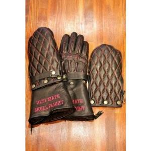 スカルフライト ボーン グローブ 冬用グローブ ブラックベース SKULL FLIGHT ULTIMATE BONE GLOVE BLACK BASE