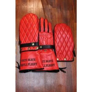 スカルフライト ボーン グローブ 冬用グローブ ブラックベース SKULL