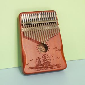 親指ピアノ17音カリンバ17キー楽器マホガニー...の詳細画像1